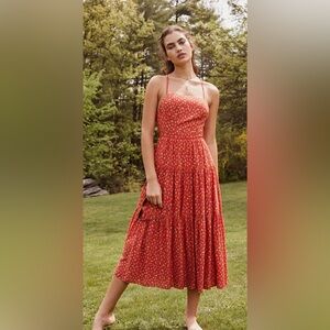 Urban Outfitters UO Sparks Fly Tiered Midi Dress